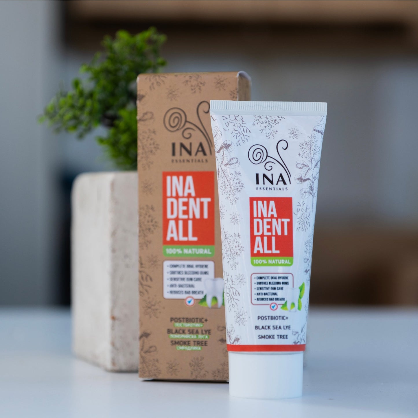 Koop 3 Ina Dent-All tandpasta's, ontvang 2 natuurlijke tandpasta's gratis