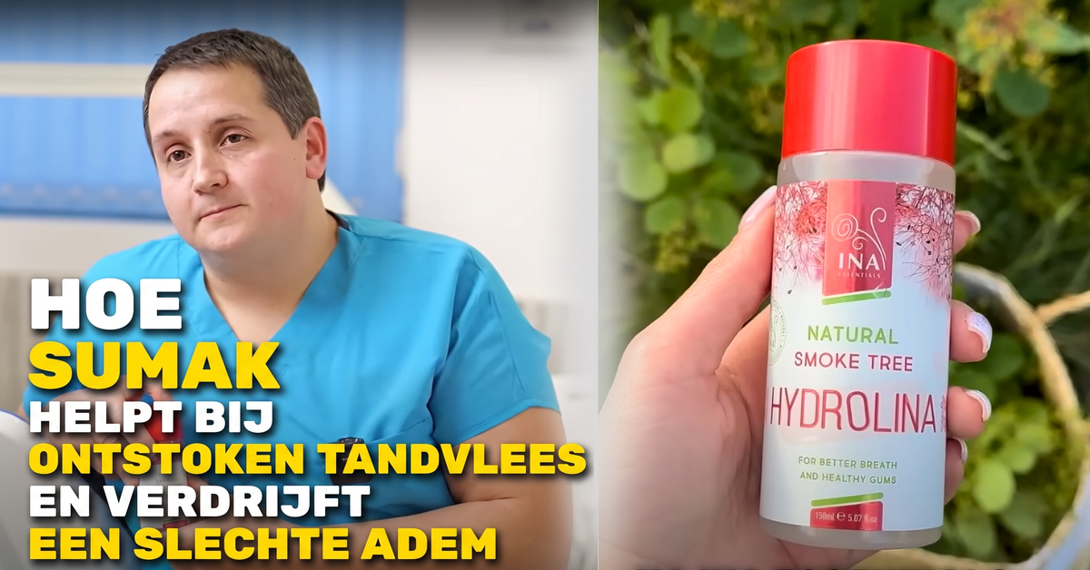 Sumakwater Hydrolina bij bloedend tandvlees en slechte adem