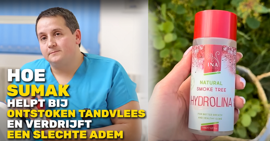Sumakwater Hydrolina bij bloedend tandvlees en slechte adem