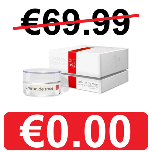 + Cadeau Crème de rose - Gezichtscreme met SPF30 - sterk verrijkt met Organic Rose Essential Oil