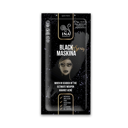 + Cadeau Gezichtsmasker - Zwart Maskina (monster)