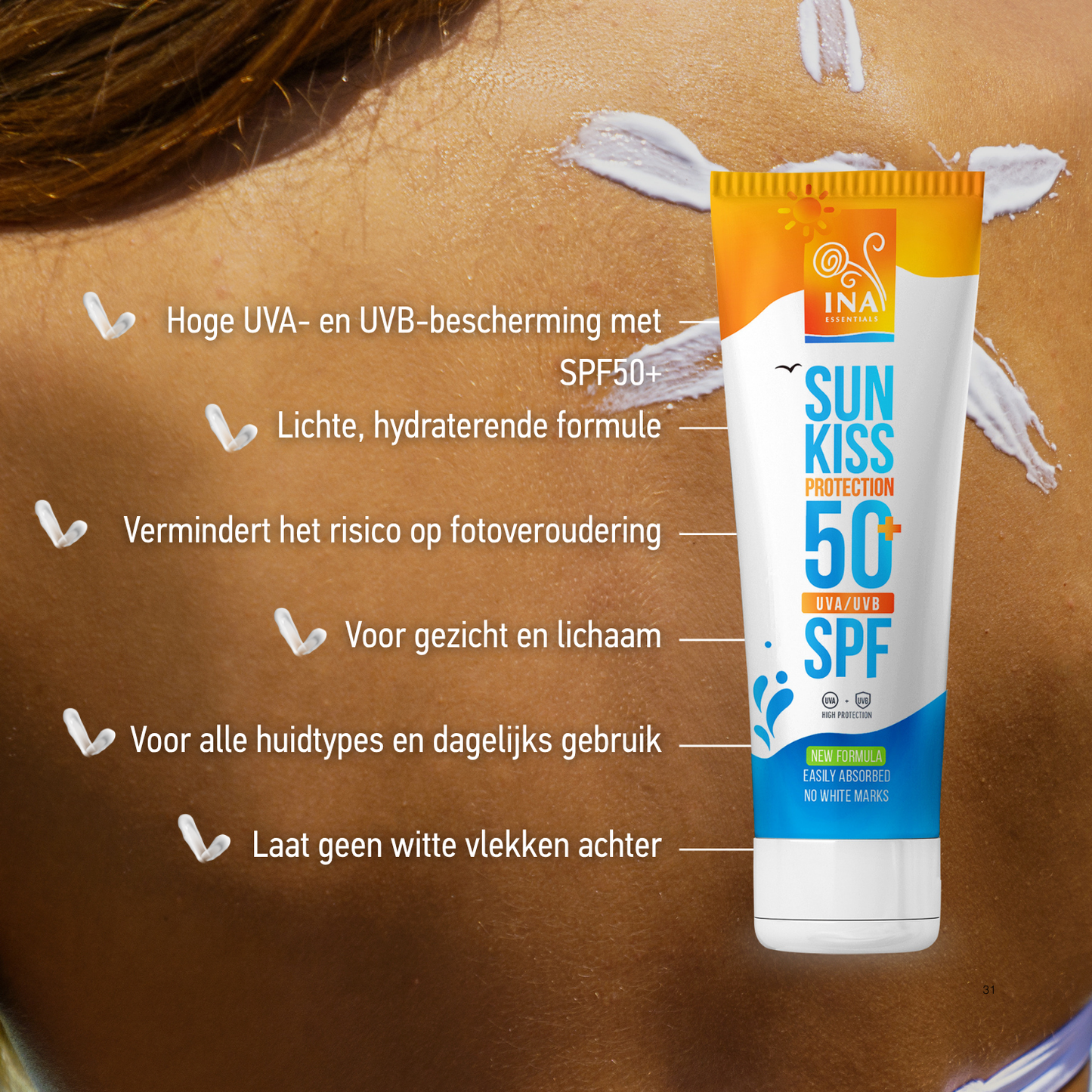Familiepakket voor zonbescherming - 2+1 Natuurlijke zonnebrandcrème voor gezicht en lichaam SPF 50+ met biologische witte den