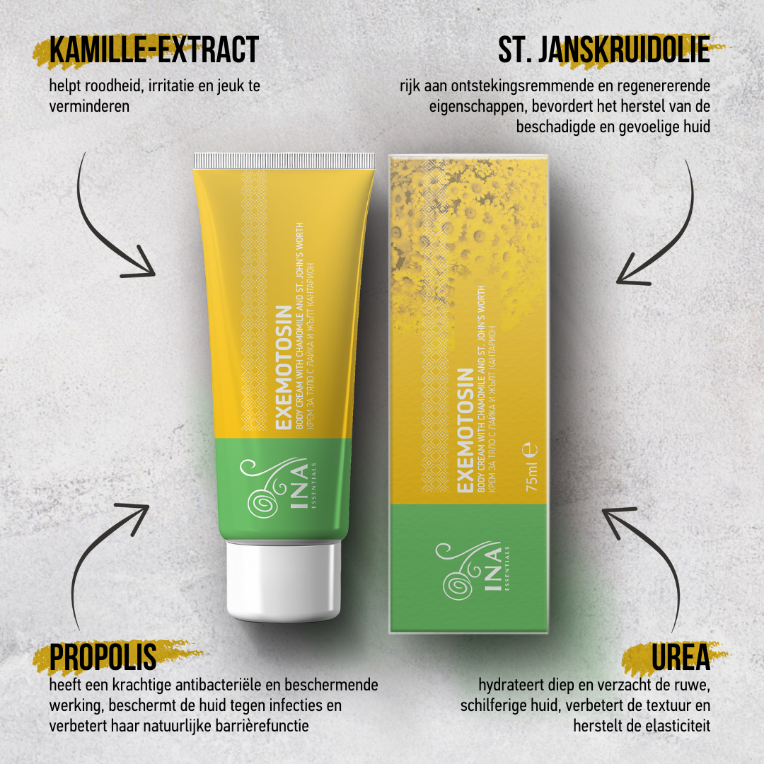 Koop 2 crèmes voor psoriasis, eczeem of een geïrriteerde huid en ontvang 1 biologische kamillewater gratis