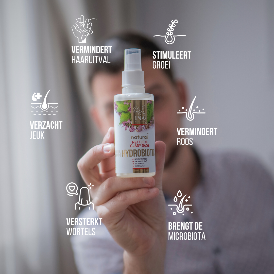 Hydrobiotic - Brandnetel en Salie - intensieve verzorging voor Haaruitval, Roos en Gevoelige hoofdhuid