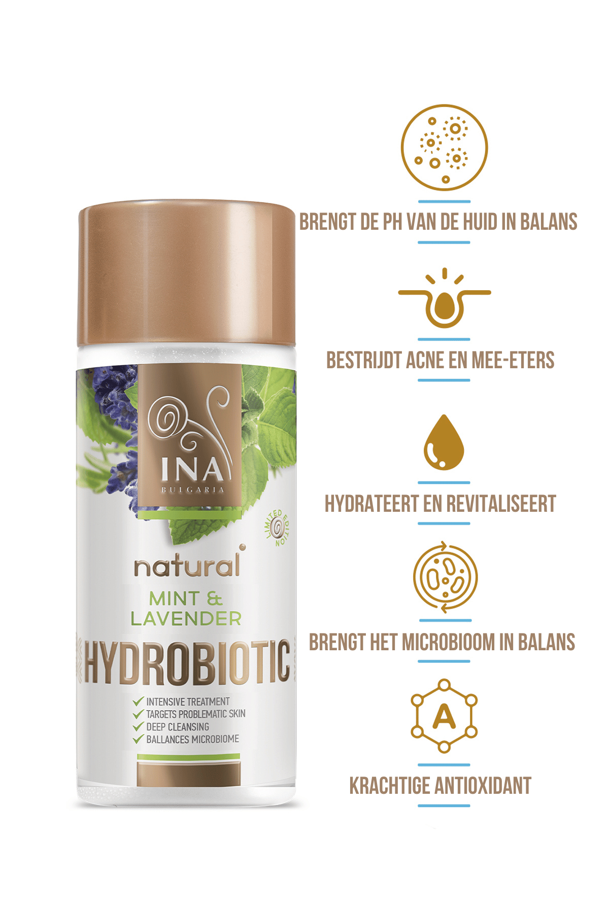 Hydrobiotic - Lavendel en Munt - intensieve zorg voor Acne