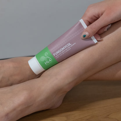 2 in 1 Crème voor Schimmelnagels en droge, gebarsten huid - met Witte den, Urea en Geranium