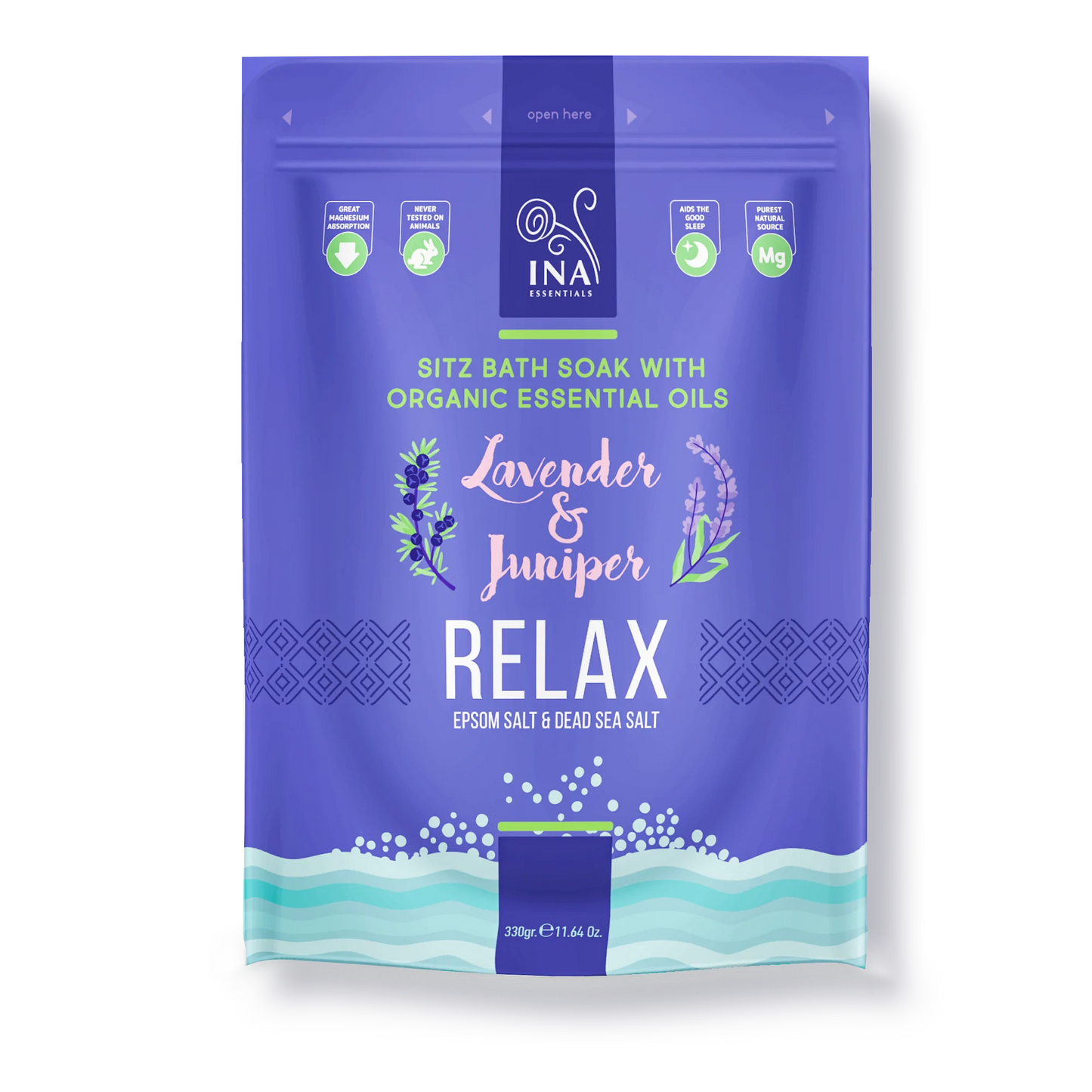 Relax - Sitz Badzout met Lavendel en Jeneverbes voor Ontspanning en Stressverlichting