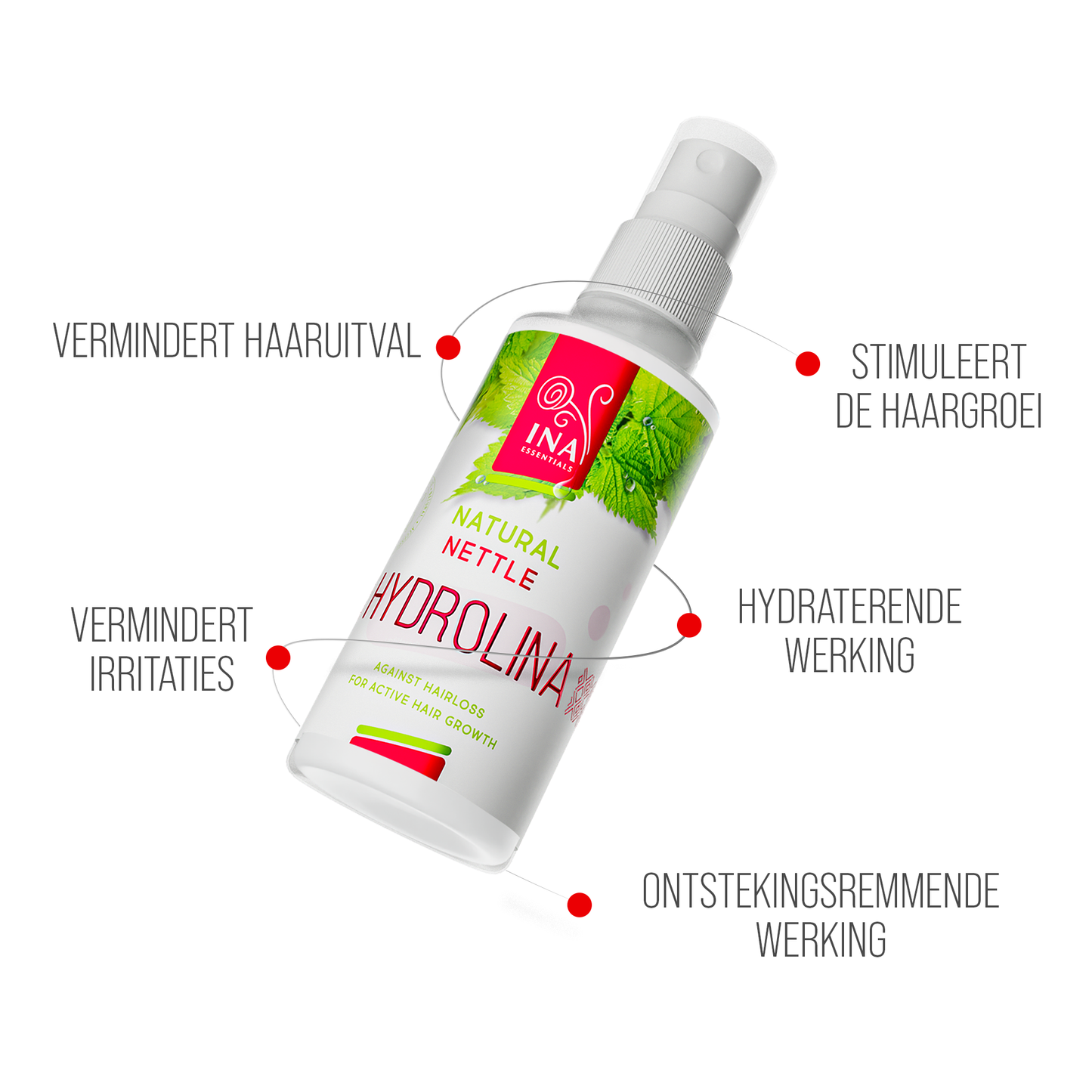 Wild Brandnetelwater - Hydrolina - Haarspray voor Haaruitval en Vettig haar